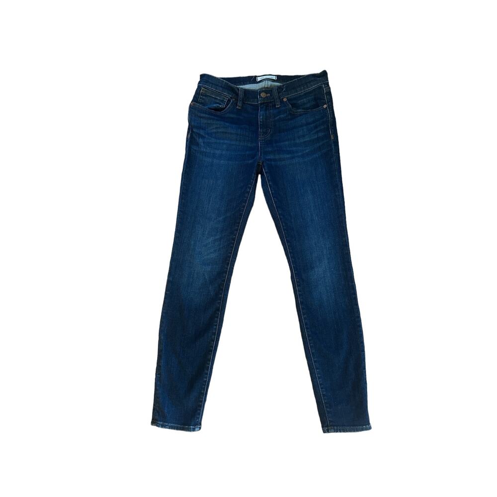 Women 28 Madewell 8" Skinny Jeans Denim Pants Dark Wash Mid-Rise Pockets